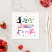 Sprong Trampoline Kleurrijke Verjaardagsfeestje Servet (Insitu)