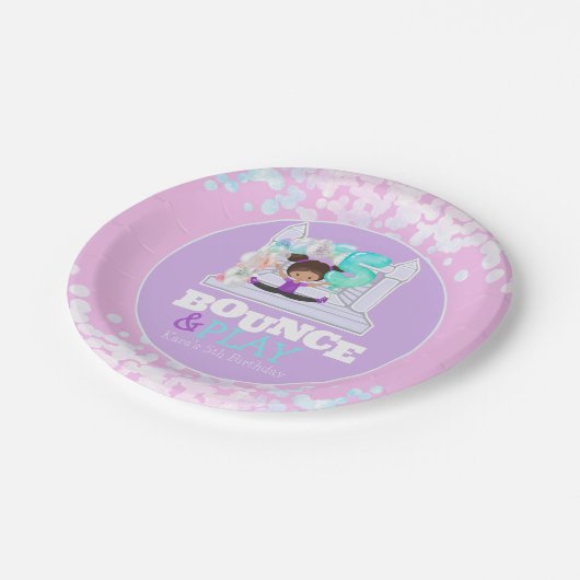 Sprong van de sprinkhaan papieren bordje (Gekanteld)