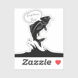 Sprong van gedachte: gepersonaliseerde Jumping Fis Sticker