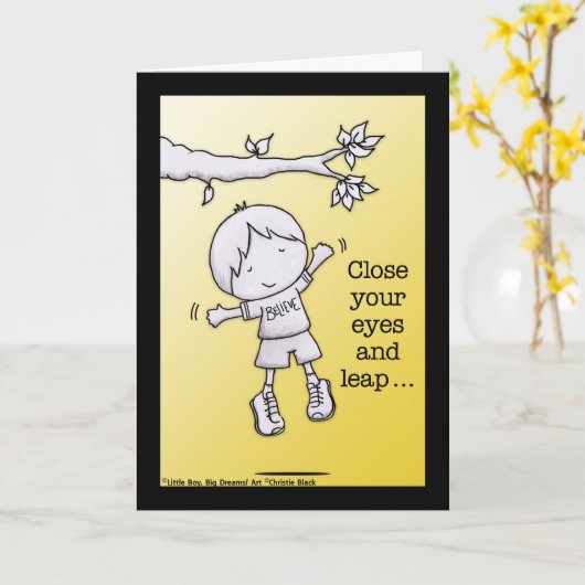 Sprong van Geloof Kaart (Gele Bloem)