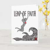 Sprong van het Springende Springen van de Vrouw Kaart (Gele Bloem)