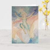 Sprong van Lege Wenskaart van de Kunst van het Kaart (Gele Bloem)