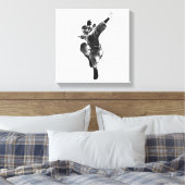 Sprong van Vrijheid – Minimalistische Dynamische S Canvas Afdruk (Insitu (Slaapkamer))