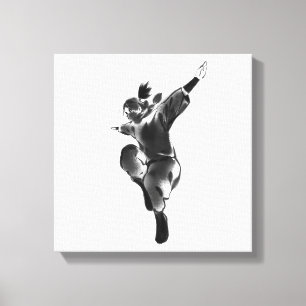 Sprong van Vrijheid – Minimalistische Dynamische S Canvas Afdruk