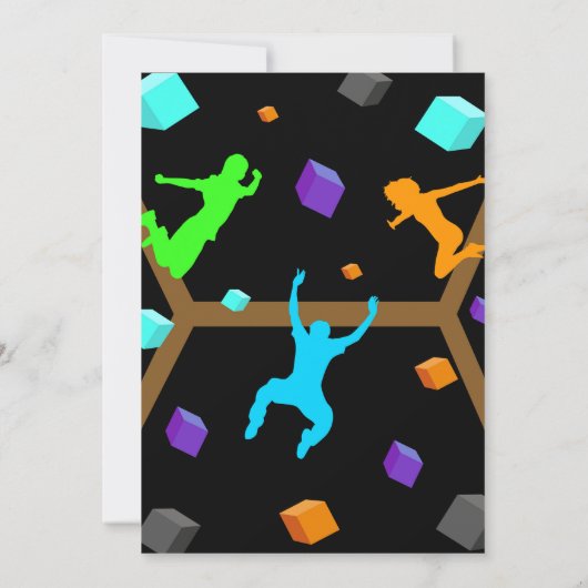 Sprong Verjaardag, Bounce House Trampoline Park Jo Kaart (Achterkant)