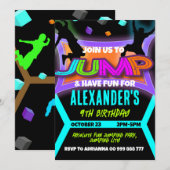 Sprong Verjaardag, Bounce House Trampoline Park Jo Kaart (Voorkant / Achterkant)