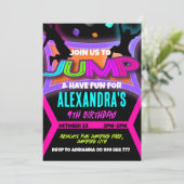 Sprong Verjaardag, Bounce House Trampoline Park Me Kaart (Staand voorkant)