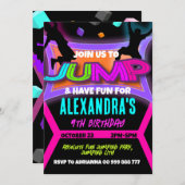 Sprong Verjaardag, Bounce House Trampoline Park Me Kaart (Voorkant / Achterkant)