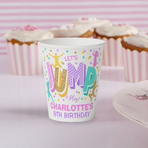 Sprong Verjaardag Papier Cups Papieren Bekers