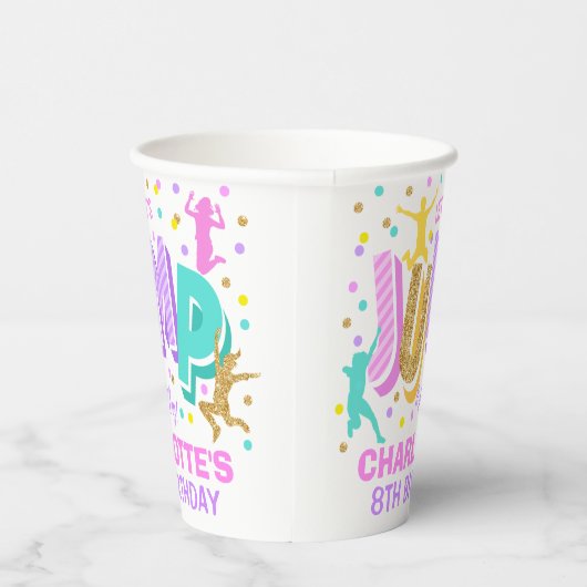 Sprong Verjaardag Papier Cups Papieren Bekers (Rechts)