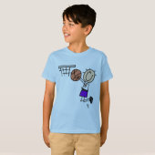 Sprong voor Basketball - Paarse T-shirts en cadeau (Voorkant volledig)