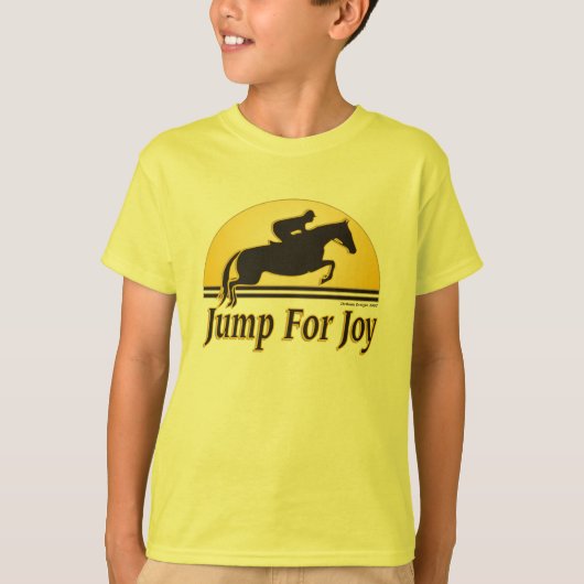 Sprong voor de Kinder paardensport T-Shirt (Voorkant)