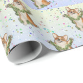 Sprong voor papier met joy Corgi-overvulling (Rol Hoek)