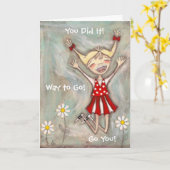 Sprong voor Vreugde - de Kaart van Gelukwensen (Gele Bloem)