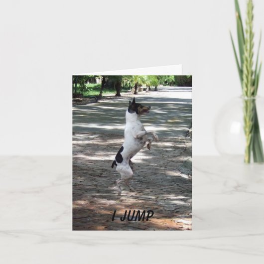 Sprong voor Vreugde Kaart (Voorkant)