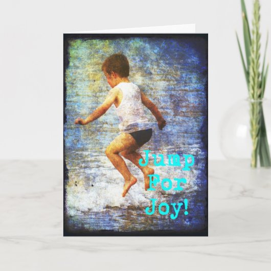 Sprong voor Vreugde Kaart (Voorkant)