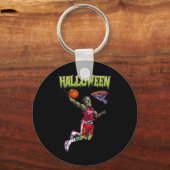 Sprong Zombie Basketball Dunk Player Halloween Pum Sleutelhanger (Voorkant)