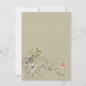 Sprookje 1e Verjaardag Echanted Wildflower Party Kaart (Achterkant)