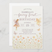 Sprookje 1e verjaardag uitnodiging (Voorkant / Achterkant)