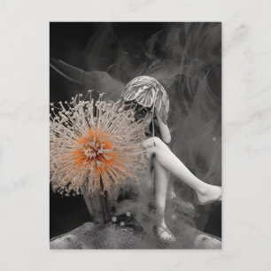 Sprookje achter de bloemen briefkaart