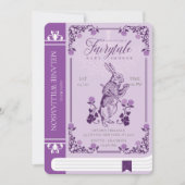 sprookje Alice in het Wonderland Paars Boek Kaart (Voorkant)