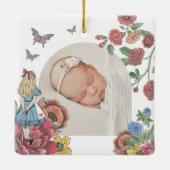 Sprookje Alice in Wonderland Baby Stats Foto Keramisch Ornament (Achterkant)