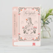  sprookje Alice in Wonderland Roze Boek Kaart (Staand voorkant)