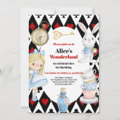 Sprookje Alice in Wonderland Verjaardag Kaart (Voorkant)