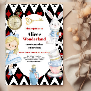 Sprookje Alice in Wonderland Verjaardag Kaart