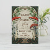  Sprookje Art Nouveau Bruiloft Kaart (Staand voorkant)