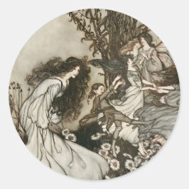  sprookje Arthur Rackham Illustratie Ronde Sticker