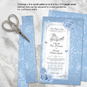 Sprookje Assepoester Bruiloft Scroll Uitnodigingen