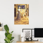 Sprookje Assepoester met Goede Fee Poster (Thuiskantoor)