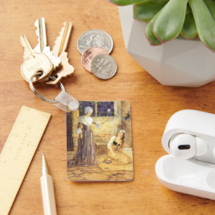 Sprookje Assepoester met Goede Fee Sleutelhanger