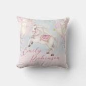 Sprookje baby meisje Pony roze ballonnen sterren Kussen (Voorkant)