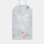 Sprookje baby Pony roze ballonnen sterren Douche Cadeaulabel (Achterkant)