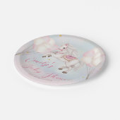 Sprookje baby Pony roze ballonnen sterren Douche Papieren Bordje (Gekanteld)