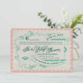  sprookje Baby shower uitnodiging (Staand voorkant)