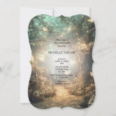 Sprookje Betoverd Bos Elegante Bloemen Bruid Kaart (Voorkant)