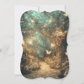 Sprookje Betoverd Bos Elegante Bloemen Bruid Kaart (Achterkant)