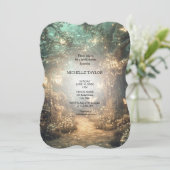 Sprookje Betoverd Bos Elegante Bloemen Bruid Kaart (Staand voorkant)