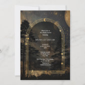 Sprookje Betoverd Bos Elegante Bloemen Bruid Kaart (Voorkant)