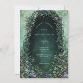 Sprookje Betoverd Bos Elegante Bloemen Bruid Kaart (Voorkant)