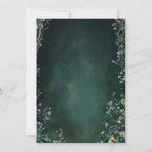 Sprookje Betoverd Bos Elegante Bloemen Bruid Kaart (Achterkant)