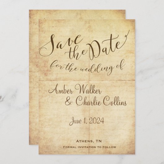 Sprookje Bewaar de datum Kaart (Voorkant / Achterkant)