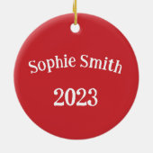 Sprookje bij zonsondergang in een veld van klaproz keramisch ornament (Achterkant)