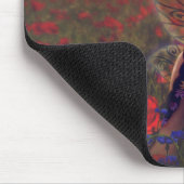 Sprookje bij zonsondergang in een veld van klaproz muismat (Hoek)