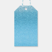 Sprookje Blauw Glitter Sweet 16 Party Favor Cadeaulabel (Achterkant)