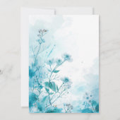 Sprookje Blauwe Bloemen Kinderen Verjaardagsfeest Kaart (Achterkant)