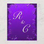 Sprookje bloeien Paarse bruiloft uitnodiging Flyer (Achterkant)